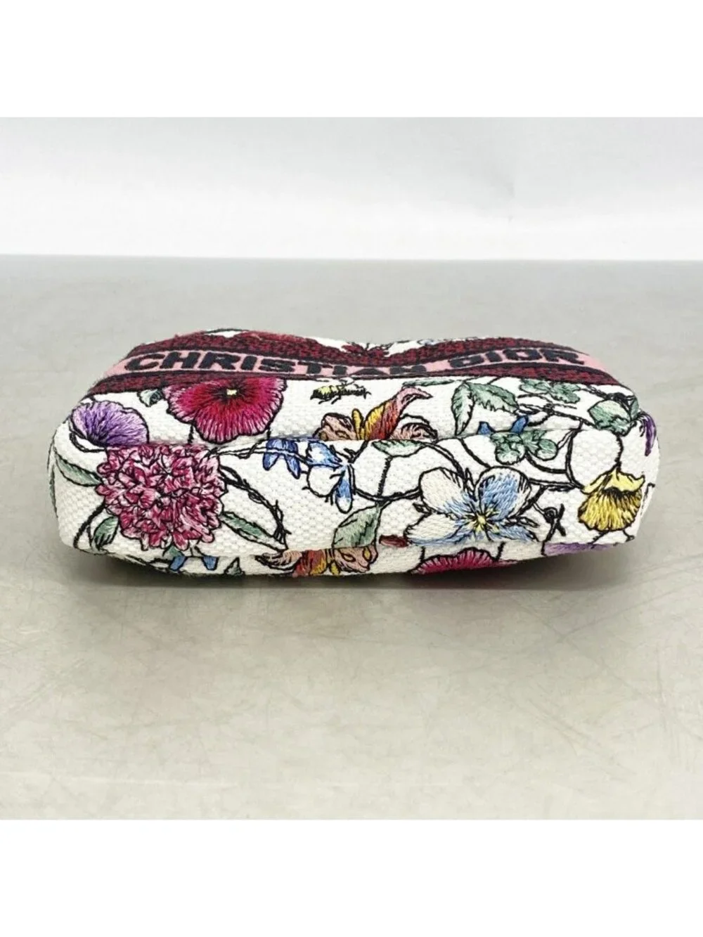 Dior Pouch Canvas White Multicolor Gold